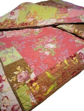 Pine Cone Hill COCO Queen Size Reversible Cotton Quilt Retired Pattern Vintage